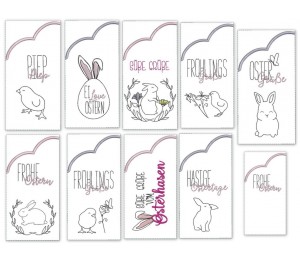 Stickserie ITH - Einsteckhüllen Ostern